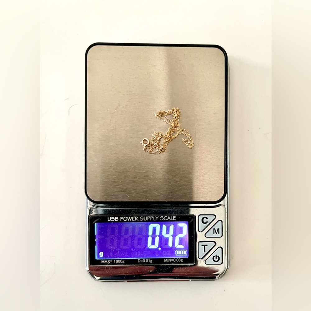 10K Yellow Gold Chain Necklace-17” - Picture 8 of 12